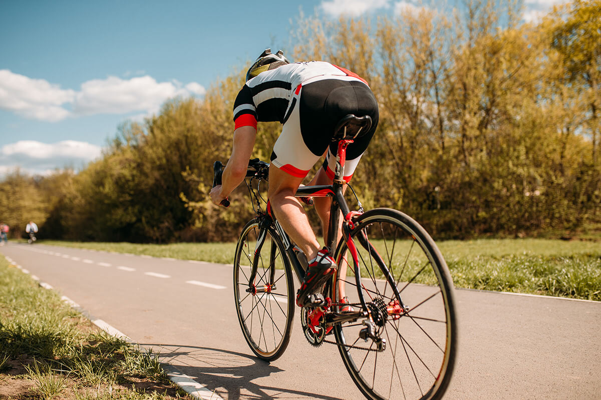 Cyclist Rides On Bicycle Speed Effect 1 1